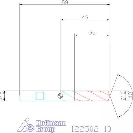 Holex Holex Pro Steel VHM fúró, Weldon DIN 6535 HB 10