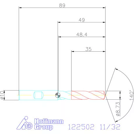 Holex Holex Pro Steel VHM fúró, Weldon DIN 6535 HB 11/32
