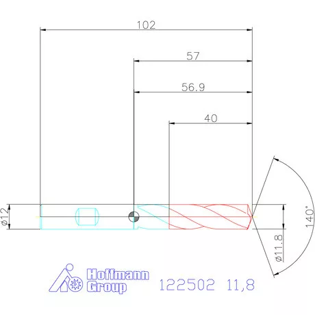 Holex Holex Pro Steel VHM fúró, Weldon DIN 6535 HB 11,8