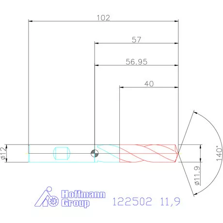 Holex Holex Pro Steel VHM fúró, Weldon DIN 6535 HB 11,9