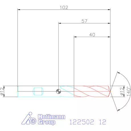 Holex Holex Pro Steel VHM fúró, Weldon DIN 6535 HB 12