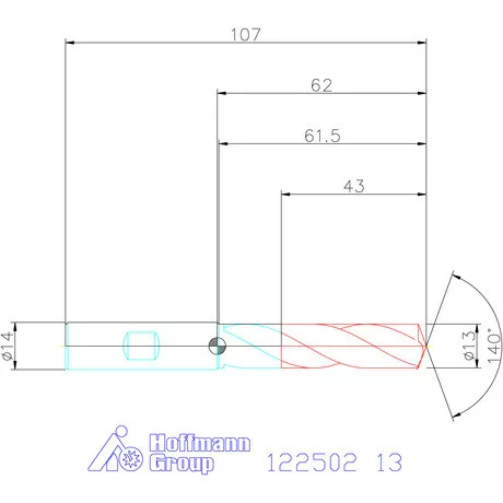 Holex Holex Pro Steel VHM fúró, Weldon DIN 6535 HB 13