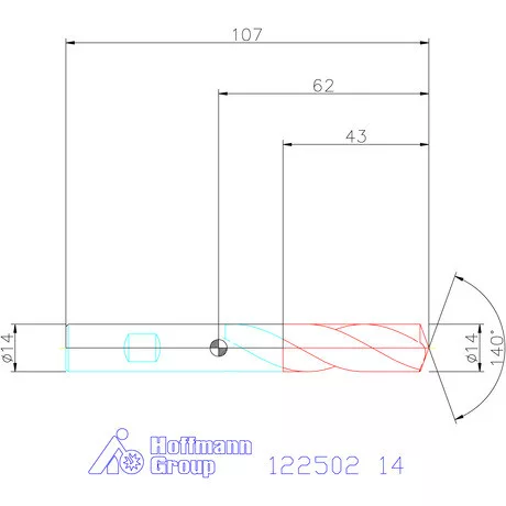Holex Holex Pro Steel VHM fúró, Weldon DIN 6535 HB 14