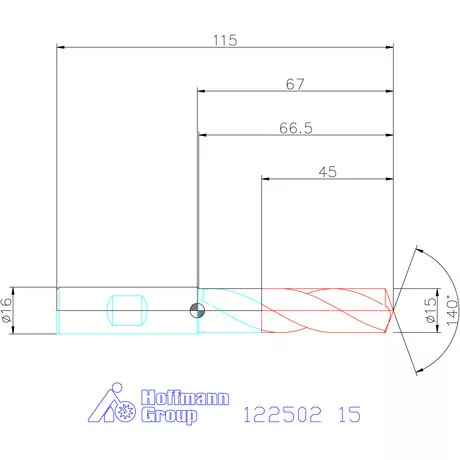 Holex Holex Pro Steel VHM fúró, Weldon DIN 6535 HB 15
