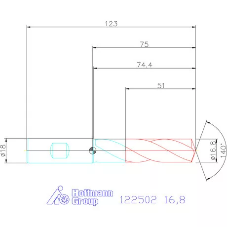 Holex Holex Pro Steel VHM fúró, Weldon DIN 6535 HB 16,8