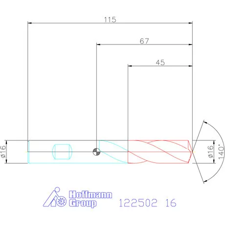 Holex Holex Pro Steel VHM fúró, Weldon DIN 6535 HB 16