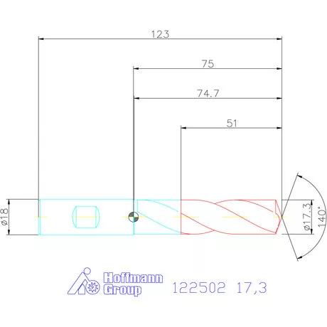 Holex Holex Pro Steel VHM fúró, Weldon DIN 6535 HB 17,3