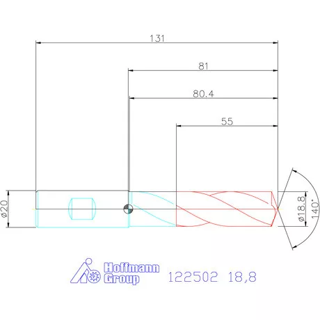 Holex Holex Pro Steel VHM fúró, Weldon DIN 6535 HB 18,8