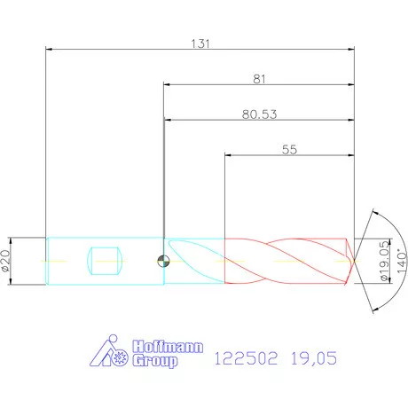 Holex Holex Pro Steel VHM fúró, Weldon DIN 6535 HB 19,05