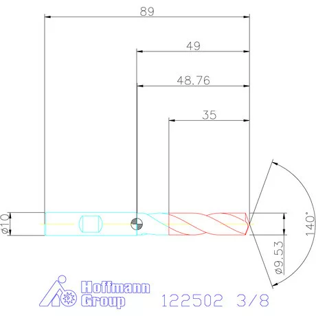 Holex Holex Pro Steel VHM fúró, Weldon DIN 6535 HB 3/8