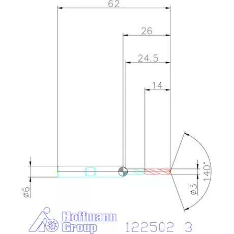 Holex Holex Pro Steel VHM fúró, Weldon DIN 6535 HB 3