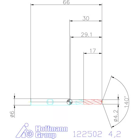Holex Holex Pro Steel VHM fúró, Weldon DIN 6535 HB 4,2