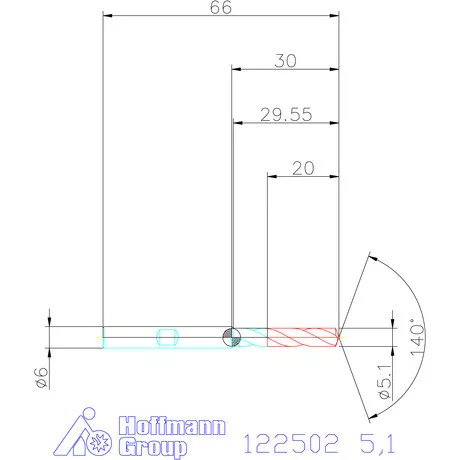 Holex Holex Pro Steel VHM fúró, Weldon DIN 6535 HB 5,1