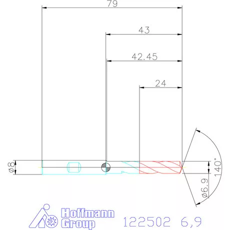 Holex Holex Pro Steel VHM fúró, Weldon DIN 6535 HB 6,9