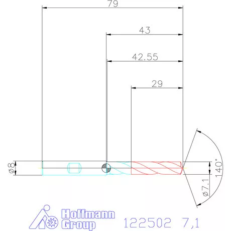 Holex Holex Pro Steel VHM fúró, Weldon DIN 6535 HB 7,1