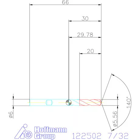 Holex Holex Pro Steel VHM fúró, Weldon DIN 6535 HB 7/32