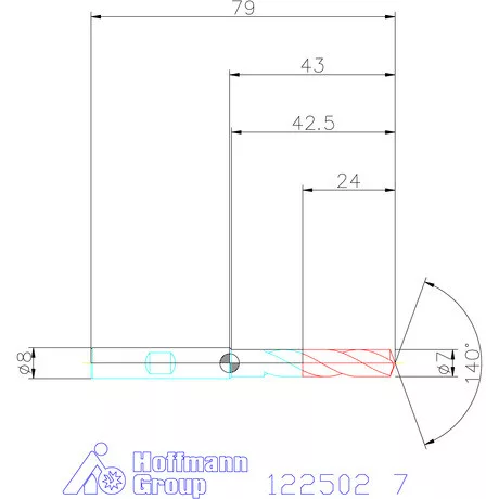 Holex Holex Pro Steel VHM fúró, Weldon DIN 6535 HB 7