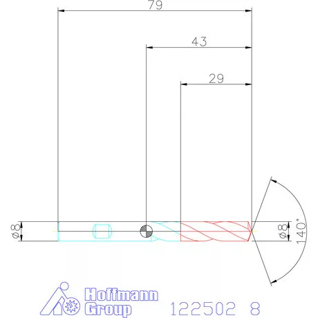 Holex Holex Pro Steel VHM fúró, Weldon DIN 6535 HB 8