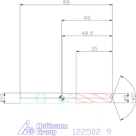 Holex Holex Pro Steel VHM fúró, Weldon DIN 6535 HB 9