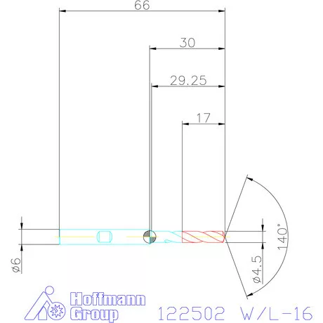 Holex Holex Pro Steel VHM fúró, Weldon DIN 6535 HB W/L-16