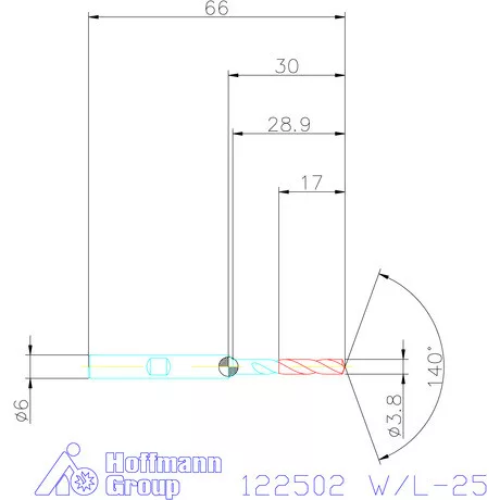 Holex Holex Pro Steel VHM fúró, Weldon DIN 6535 HB W/L-25