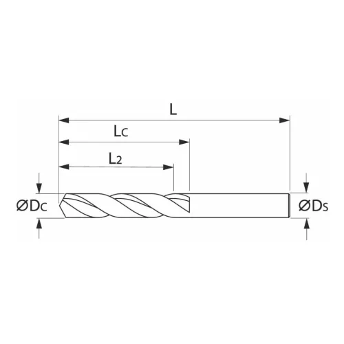 Holex Holex Pro Steel VHM fúró, Weldon DIN 6535 HB W/L-C