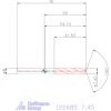 Holex Holex Pro Inox VHM nagy teljesítményű fúró hengeres szárral DIN 6535 HA 7,45 mm