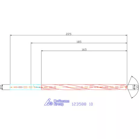 Garant VHM-HPC mélyfurat fúró hengeres szárral DIN 6535 HA 16×D 10 mm