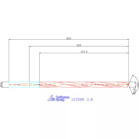 Garant VHM-HPC mélyfurat fúró hengeres szárral DIN 6535 HA 16×D 11,8 mm