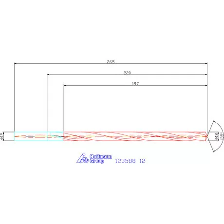Garant VHM-HPC mélyfurat fúró hengeres szárral DIN 6535 HA 16×D 12 mm