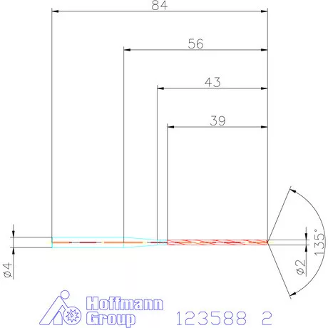 Garant VHM-HPC mélyfurat fúró hengeres szárral DIN 6535 HA 16×D 2 mm