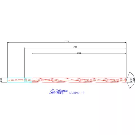 Garant VHM-HPC mélyfurat fúró hengeres szárral DIN 6535 HA 20×D 12 mm