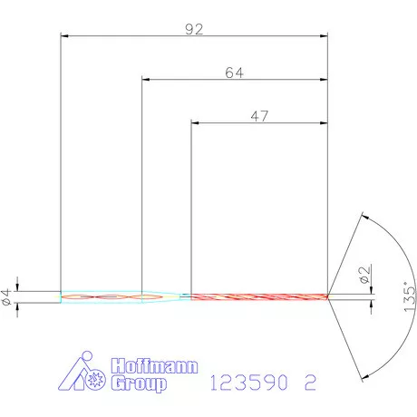 Garant VHM-HPC mélyfurat fúró hengeres szárral DIN 6535 HA 20×D 2 mm