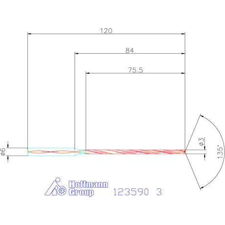 Garant VHM-HPC mélyfurat fúró hengeres szárral DIN 6535 HA 20×D 3 mm
