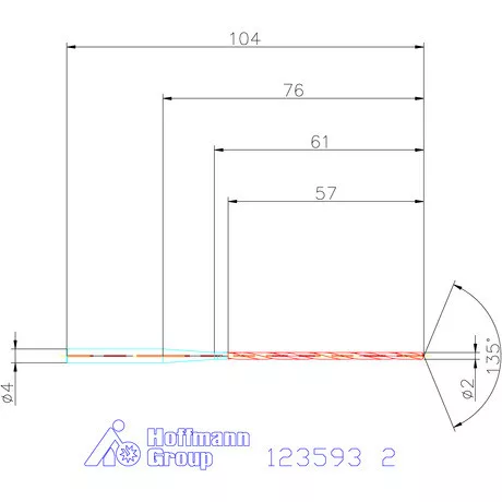 Garant VHM-HPC mélyfurat fúró hengeres szárral DIN 6535 HA 25×D 2 mm
