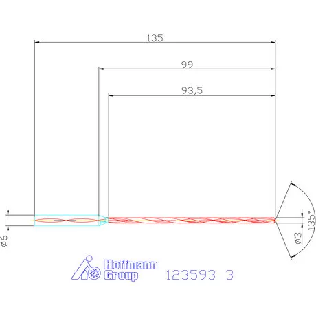 Garant VHM-HPC mélyfurat fúró hengeres szárral DIN 6535 HA 25×D 3 mm