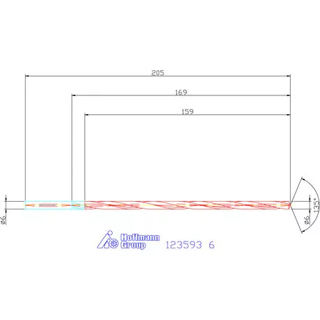 Garant VHM-HPC mélyfurat fúró hengeres szárral DIN 6535 HA 25×D 6 mm