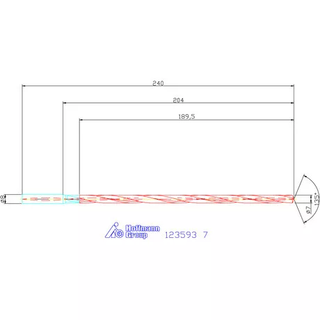 Garant VHM-HPC mélyfurat fúró hengeres szárral DIN 6535 HA 25×D 7 mm