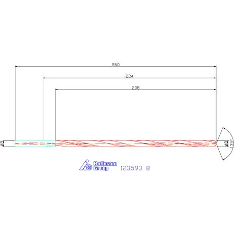 Garant VHM-HPC mélyfurat fúró hengeres szárral DIN 6535 HA 25×D 8 mm