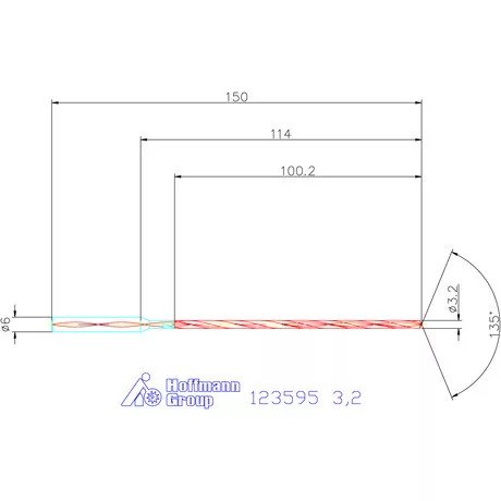 Garant VHM-HPC mélyfurat fúró hengeres szárral DIN 6535 HA 30×D 3,2 mm