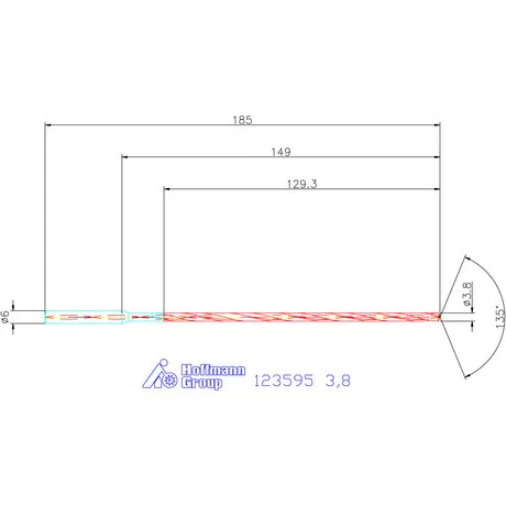 Garant VHM-HPC mélyfurat fúró hengeres szárral DIN 6535 HA 30×D 3,8 mm
