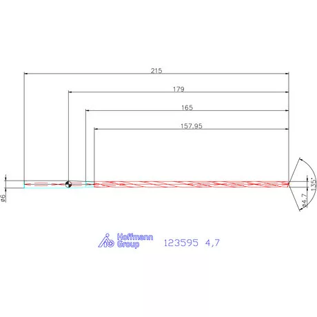 Garant VHM-HPC mélyfurat fúró hengeres szárral DIN 6535 HA 30×D 4,7 mm