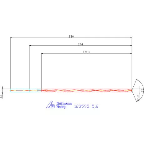 Garant VHM-HPC mélyfurat fúró hengeres szárral DIN 6535 HA 30×D 5,8 mm
