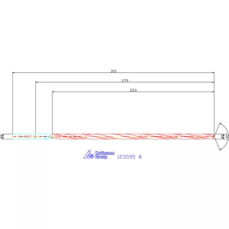 Garant VHM-HPC mélyfurat fúró hengeres szárral DIN 6535 HA 30×D 8 mm