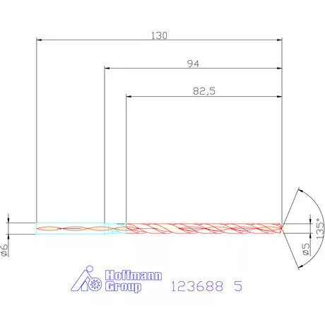 Garant VHM-HPC mélyfurat fúró hengeres szárral DIN 6535 HA 16×D 5 mm