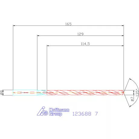 Garant VHM-HPC mélyfurat fúró hengeres szárral DIN 6535 HA 16×D 7 mm