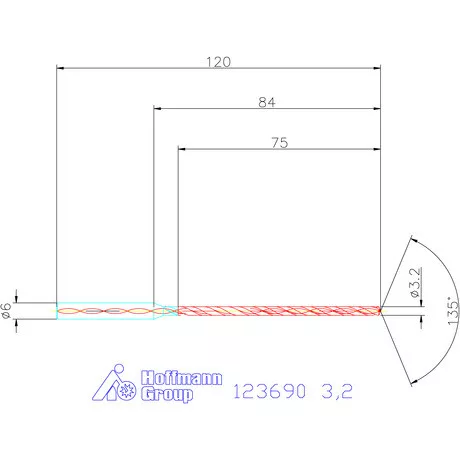 Garant VHM-HPC mélyfurat fúró hengeres szárral DIN 6535 HA 20×D 3,2 mm