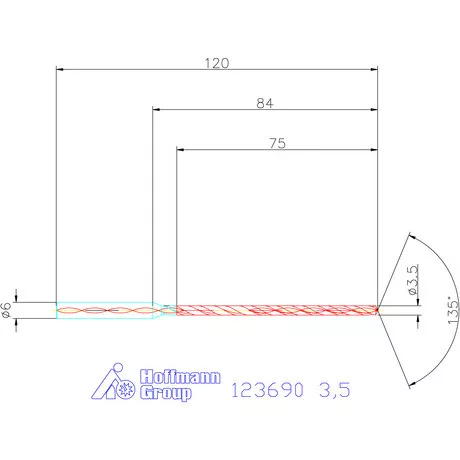 Garant VHM-HPC mélyfurat fúró hengeres szárral DIN 6535 HA 20×D 3,5 mm
