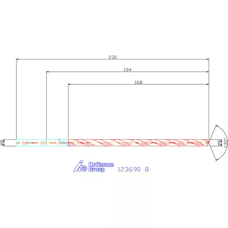 Garant VHM-HPC mélyfurat fúró hengeres szárral DIN 6535 HA 20×D 8 mm