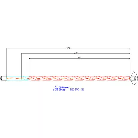 Garant VHM-HPC mélyfurat fúró hengeres szárral DIN 6535 HA 25×D 12 mm